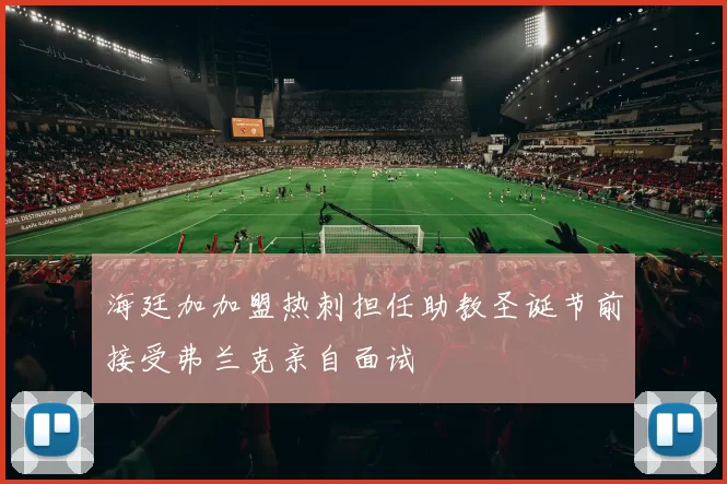 海廷加加盟热刺担任助教圣诞节前接受弗兰克亲自面试